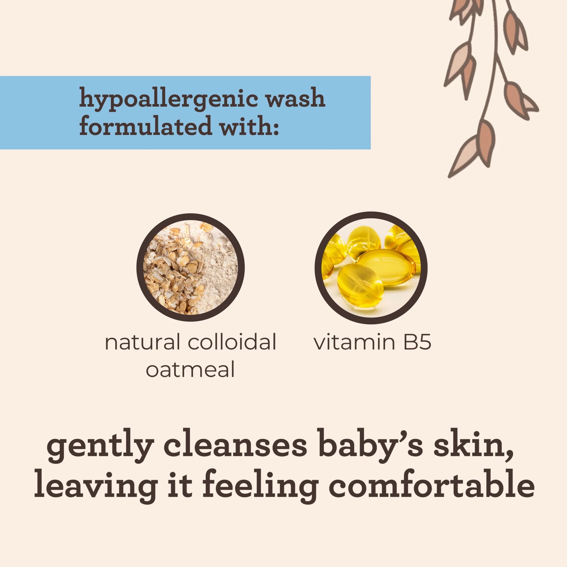 Infant Baby Cleansing Therapy Moisturizing Bath Body Wash, Oatmeal, 8 Fl Oz