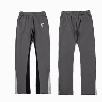 Men'S Designer Spring Graffiti-Print Sports Trousers: Letter-Print, Colour-Blocked, Drawstring, Splash-Paint Street Style